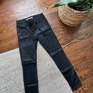 Taylor Hill x Joe’s Midrise Skinny Ankle Wet Jeans